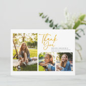 卒業式2025フォトコラージュの台本 サンキューカード (スタンド正面)