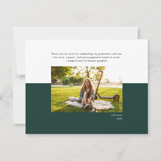 卒業式2025フォトコラージュの台本 サンキューカード (裏面)