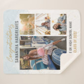 卒業式2025フォトコラージュモダン シェルパブランケット (正面(横))