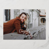 卒業式2025フォトスクリプトグラード金ゴールド 箔招待状 (裏面)