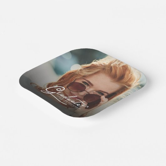 卒業式2025フォトスクリプトパーティー ペーパープレート (傾斜あり)