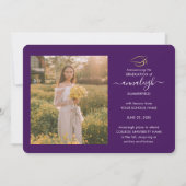 卒業式2025フォトスクリプトパープルグラードパーティー 案内状 (裏面)