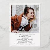 卒業式2025フォトバラゴールドフォイル発表 箔招待状 (裏面)