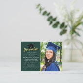 卒業式2025フォトミニパーティの招待状 エンクロージャーカード (スタンド正面)