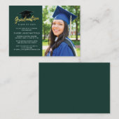 卒業式2025フォトミニパーティの招待状 エンクロージャーカード (正面/裏面)