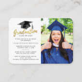 卒業式2025フォトミニパーティの招待状 エンクロージャーカード (正面)