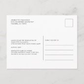 卒業式2025フォトレッドホワイトグラード 案内ポストカード (裏面)