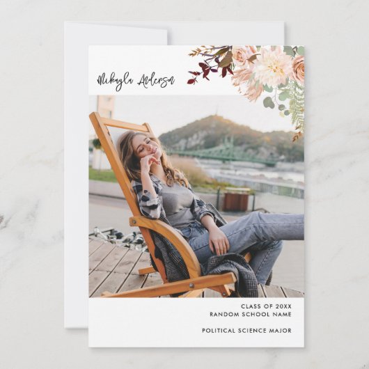 卒業式2025フローラ卒業フォトパーティー 招待状 (裏面)