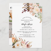 卒業式2025フローラ卒業フォトパーティー 招待状 (正面/裏面)