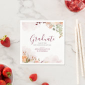 卒業式2025フローラ水彩パーティー紙 スタンダードカクテルナプキン (インサイチュ)
