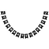 卒業式2025ブラックレザーと卒業証書 バンティングフラッグ (全)