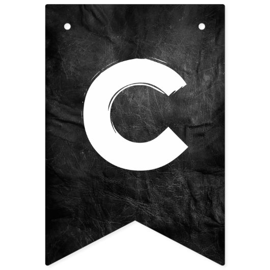 卒業式2025ブラックレザーと卒業証書 バンティングフラッグ (第2の旗)