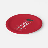 卒業式2025ミニマルグラカスタムード ペーパープレート (アングル)