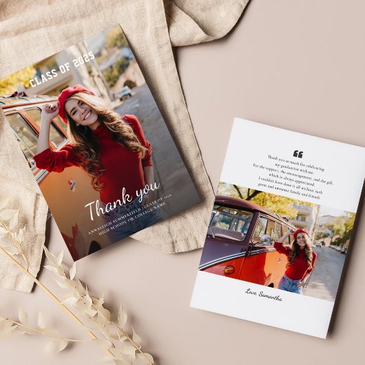 卒業式2025モダン号写真 サンキューカード