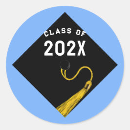 卒業式2025ライトブルー ラウンドシール