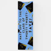 卒業式2025ライトブルー 横断幕 (縦)