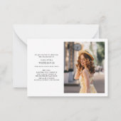 卒業式2025写真の卒業発表 ノートカード (裏面)