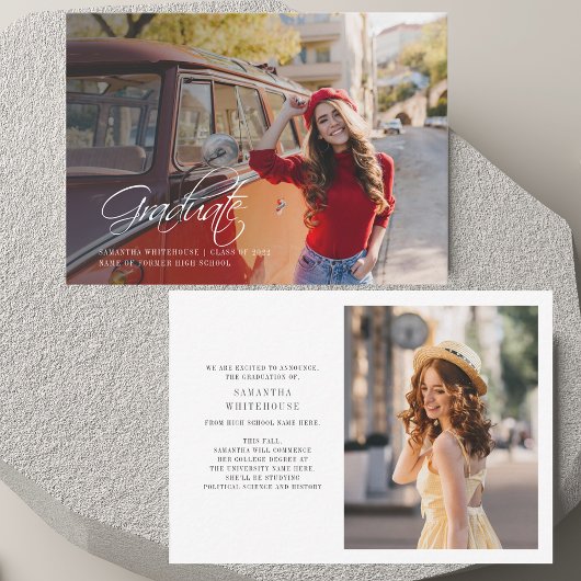 卒業式2025写真の卒業発表 ノートカード