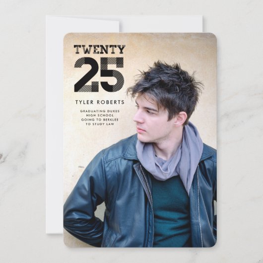 卒業式2025写真の発表を表示 招待状 (正面)