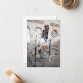 卒業式2025写真の発表 ノートカード (正面/裏面インサイチュ)