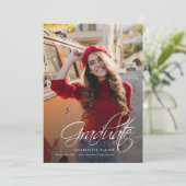 卒業式2025写真エレガント書 案内状 (スタンド正面)