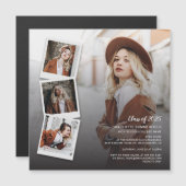 卒業式2025写真オープンハウスパーティー マグネット招待状 (正面/裏面)