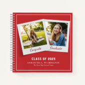 卒業式2025写真グラッドパーティーレッドゲスト ノートブック (正面)
