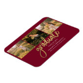 卒業式2025写真コラージュの卒業発表 マグネット (左側)