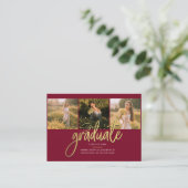 卒業式2025写真コラージュの発表 エンクロージャーカード (スタンド正面)