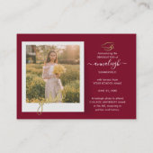 卒業式2025写真コラージュの発表 エンクロージャーカード (裏面)