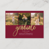 卒業式2025写真コラージュの発表 エンクロージャーカード (正面)