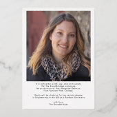 卒業式2025写真スクリプトグラード発表 箔招待状 (裏面)