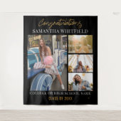 卒業式2025写真ブラックバックドランドフォトブース タペストリー (正面)