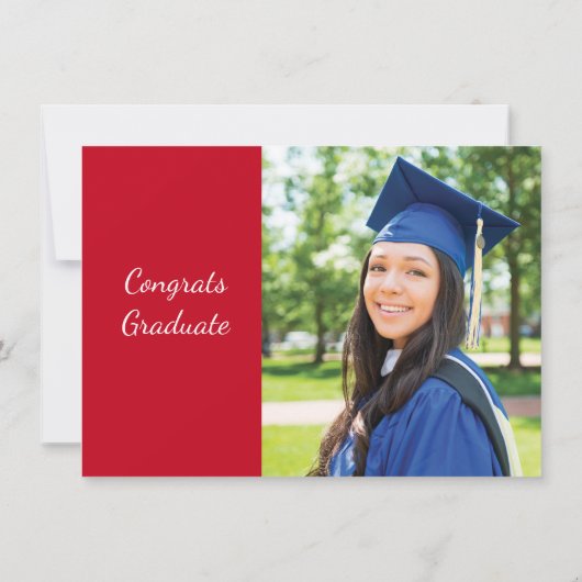 卒業式2025写真ミニマリストグラードパーティー 招待状 (裏面)