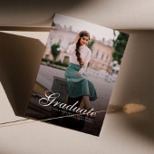 卒業式2025写真モダン卒業発表 案内状