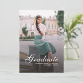 卒業式2025写真モダン卒業発表 案内状 (スタンド正面)