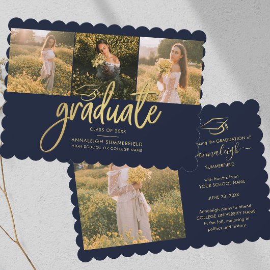 卒業式2025写真数々のシニア 案内状