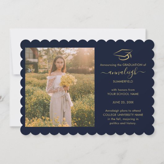 卒業式2025写真数々のシニア 案内状 (裏面)