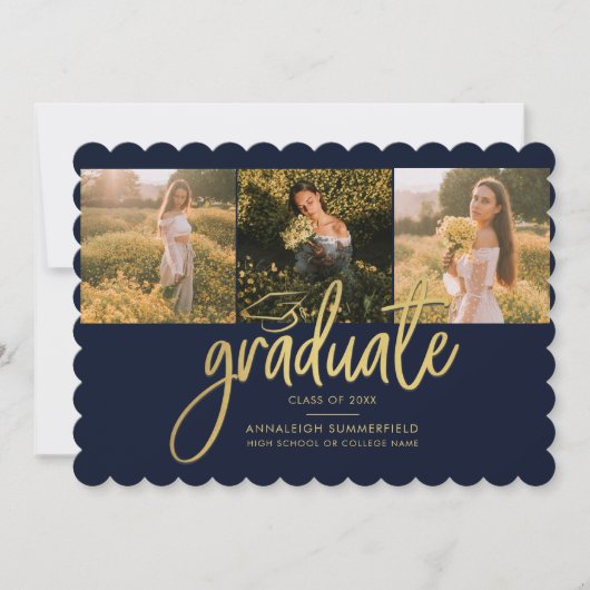 卒業式2025写真数々のシニア 案内状 (正面)