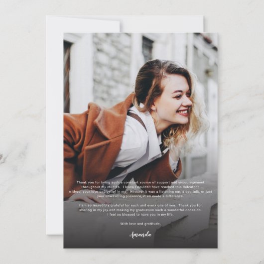 卒業式2025写真数々のスクリプトグラードパーティー サンキューカード (裏面)