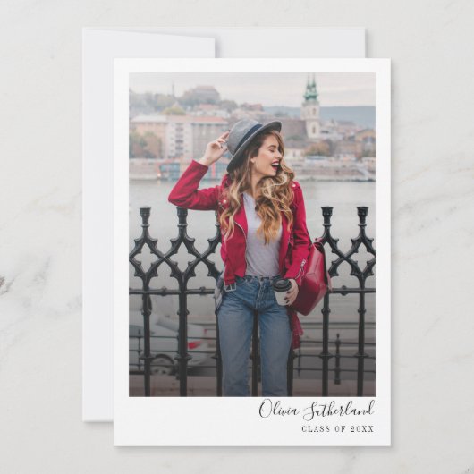 卒業式2025写真植物学の卒業パーティー 招待状 (裏面)