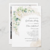 卒業式2025写真植物学の卒業パーティー 招待状 (正面/裏面)