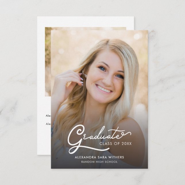 卒業式2025卒業写真スクリプト発表 (正面/裏面)