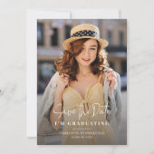 卒業式2025卒業写真データ保存日時 案内状 (正面)