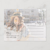 卒業式2025卒業日の写真を保存 案内ポストカード (裏面)