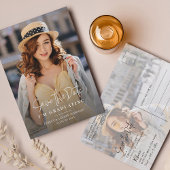 卒業式2025卒業日の写真を保存 案内ポストカード