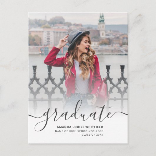 卒業式2025号写真発表 インビテーションポストカード (正面)