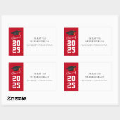 卒業式2025年エレガント卒業ミニマルパーティー 長方形シール (シート)