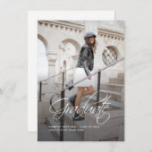 卒業式2025手書き写真のお知らせ ノートカード (正面/裏面)