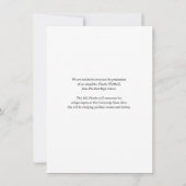 卒業式2025手書き写真のお知らせ ノートカード (裏面)